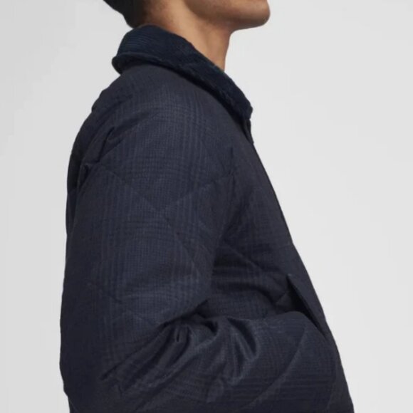 Barbour Premium BEDALE Houndstooth Quilted Jacket DK Navy MSRP$435 British Class - Picture 15 of 16